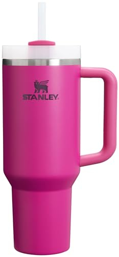 Stanley Quencher H2.0 FlowState vakuumisolierter Becher aus Edelstahl mit Deckel und Trinkhalm, für Wasser, Eistee oder Kaffee, Smoothie und mehr, Fuchsienrosa, 1183 ml