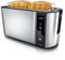 arendo Grille-Pain à 4 Fentes Longues 1500 W, écran Tactile, boîtier à Double paroi, Support à viennoiseries, 7 Niveaux de brunissement, centrage et Affichage du Temps restant, Fonction mémoire