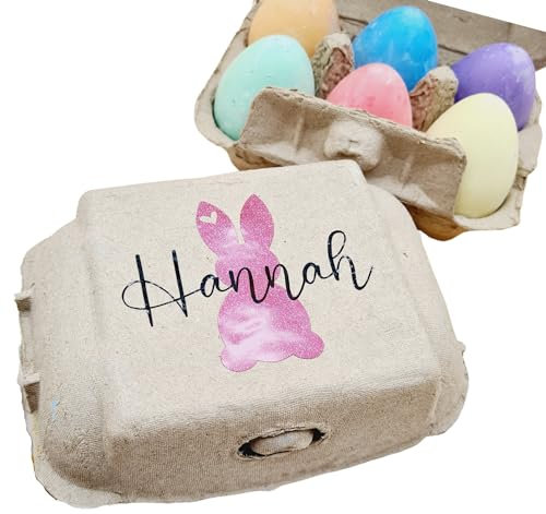 Kreideeier 6er-Set personalisiert mit Name | Ostergeschenk für Kinder | Kreide in Eierform im Eierkarton | Straßenmalkreide in Ostereier-Form | Handveredelt von ManufakturZauber