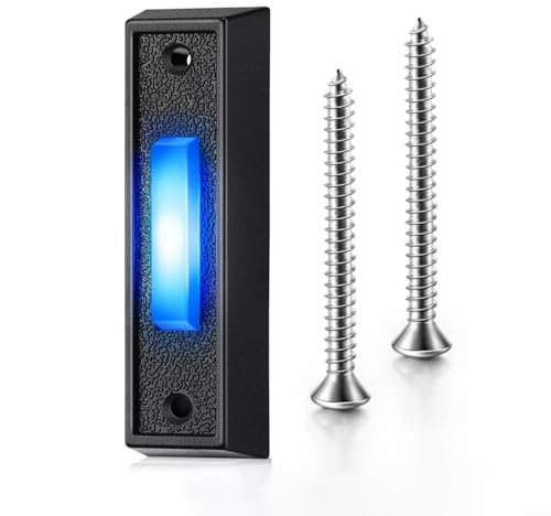 CWOQOCW LED Lighted Doorbell Button Wired Door Bell Ringer Push Buttons Replacement Garage Door Button Wall Mount Door Chime Opener Switch