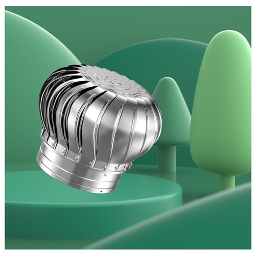 Schornsteinverkleidung mit Drehfunktion, Edelstahl-Schornsteinverkleidung mit Anti-Abwind-Funktion, abnehmbare Dachlüftung, für Dachlüftung, Schornstein, Kamin, Badezimmer, Küche, Garage (Größe: 300