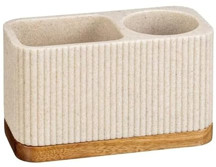 Natural Bathroom Acessories Soap Dish Soap Dispenser Toilet Brush Toothbrush Holder Tumbler Home Bathroom Gift (Natural Toothbrush Holder)