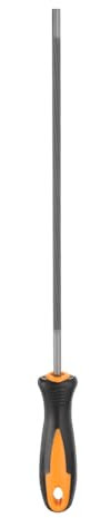 sourcing map Lime d'affûtage ronde de 5,2 mm avec poignée en plastique pour affûtage de chaîne de tronçonneuse, meulage, gris