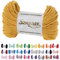 Makramee Garn 5mm x 100m Baumwollschnur Garn für Makramee-Schnur über 50 Farben Oeko-TEX Zertifiziert Baumwollkordel, Baumwollgarn mit Polyesterkern für DIY (Senf, 5mm/100 Meter)