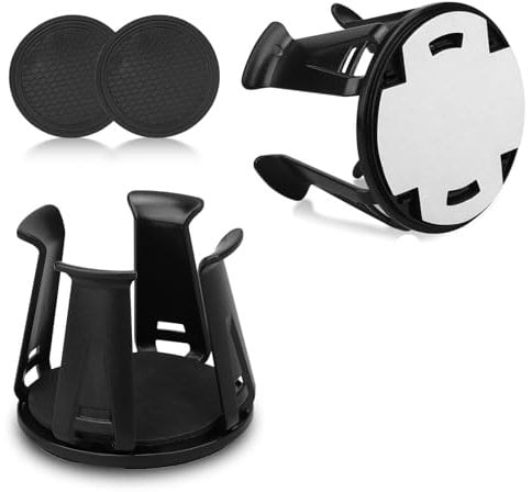 Lot de 2 Porte Gobelet Voiture, Porte-canette Universel Voiture, Porte-canette Autocollant et Porte-Bouteille pour intérieur de Voiture, Porte-gobelet Multifonctionnel pour Tasses à café, Bouteilles