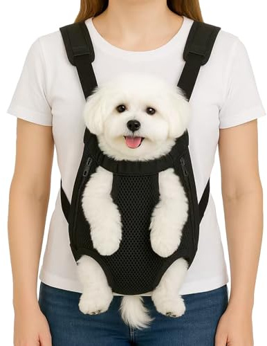 Mosago Dog Backpack Carrier, Adjustable Pet Front Carriers, Legs Out Carrying Sling Travel Bag for Small Medium Dogs 7-11 Lbs, Soft Wearable Puppy Chest Carry Backpacks for Walking/Hiking/Camping