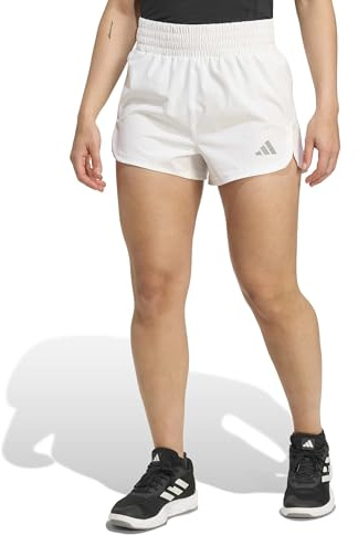 adidas Women's Tech Pacer Workout Woven Shorts, White, XS 5 inch