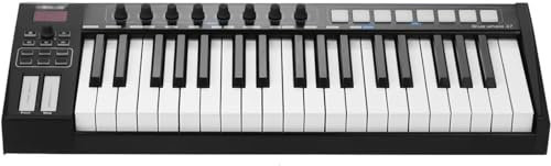LABLADUO Roll Up Piano, Mini 25-Key USB MIDI Controller 25 Portable Keyboard 25 Velocity-Sensitive Mini-Keyboard Keys(A)