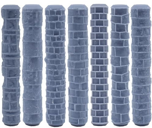 7 Strukturwalzen für Wände und Modellierung von Polymer-Ton, Tonroller, Handroller, strukturiert, Tonstempel für Modellbau, Keramikwerkzeug für Handwerk, DIY