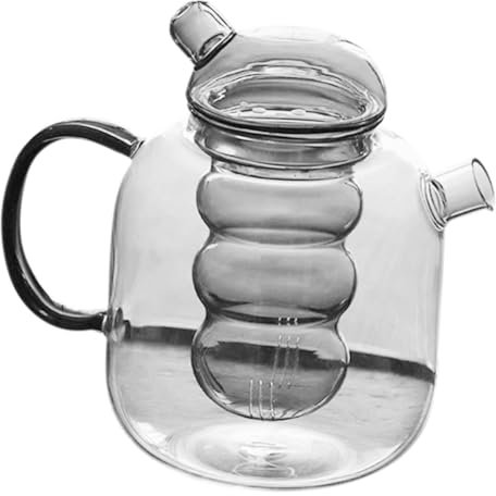 ULTECHNOVO Théière Verre Transparente Bouilloire Pour Thé Et Café Facile à Nettoyer Transporter