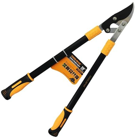 TOOLMAK Troncarami 700 mm (28) Taglia Rami Spessi, forbici da Potatura | Cesoie Lunghe, Lama Curva in Acciaio Temprato, Manici Tubolari Antiscivolo per Giardino