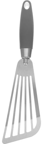 Homoyoyo Edelstahl Schlitzspatel Pfannenwender Rostfrei Langlebig Grillzubehör für Steak Fisch Burger Kochen Braten Küchenutensil Komfortabler Griff