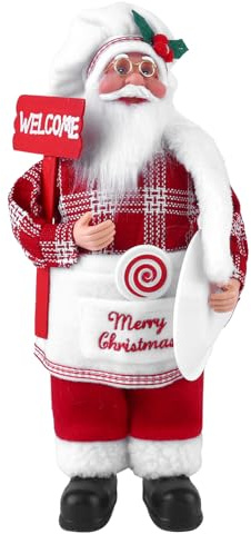 Toyvian Poupée de Noël Chef Cuisinier Debout Décoration de Noël Festive pour Bureau et Maison 1 Pièce Originale et Colorée