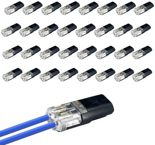 NCZCDZSW 40 Stück Auto Kabelverbinder Wasserdicht 2 Polig, 12V Stecker 2 Pin Kabel Steckverbinder für 18-22 AWG Kabel, Steckverbindung Wire Connector Crimp Steckverbindung