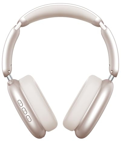 Wentronic Y02 Active Noise Cancelling Headphones, Wireless Over-Ear Bluetooth 5.4 Headphones, Multiple Modes, 60H Playtime,Hi-Res Audio,Big Bass,Foldable Lightweight for Travel Home Office, Starlight