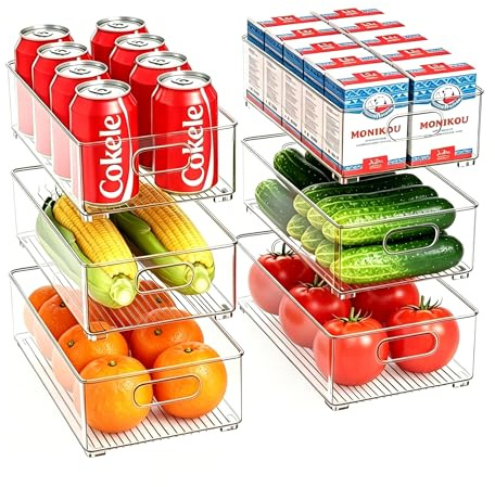 Famhap Kühlschrank Organizer Stapelbar 6 Stück