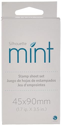 Silhouettes Verwenden Sie das Stempelblatt-Set, um benutzerdefinierte Stempel Mint zu erstellen, Multi, 45x90 mm