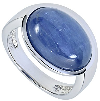 La Luna Design Damen-Solitär-Ring Sterling-Silber 925 rhodiniert Kyanit 50 (15.9)