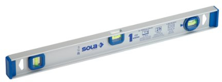 SOLA 1256801 Alu-Wasserwaage ID 600mm, Grau / Rot
