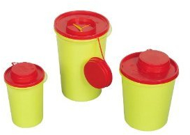 AMPRI Kanülenabwurfbehälter - 0,6 Liter - durchstichsicher - 1 Stück