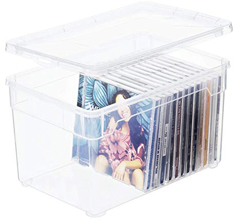 Aufbewahrungsbox Clear Box Multimedia 5 L. von Sundis mit Deckel - QR-Code AppMyBox - 5 L. Volumen - (LxBxH) 26x17.5x15 cm - transparent - stapelbar - Kunststoff/Plastik (PP) - Div. Größen