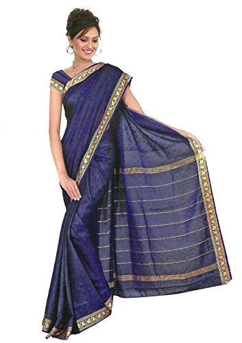 Trendofindia Bollywood Sari Kleid Regenbogen Royalblau