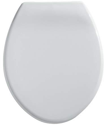 Twyford Option White Oval WC Toilet Seat Stainless Steel Bottom Fix Hinges