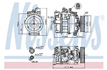 Nissens Air Conditioning Compressor - 89223
