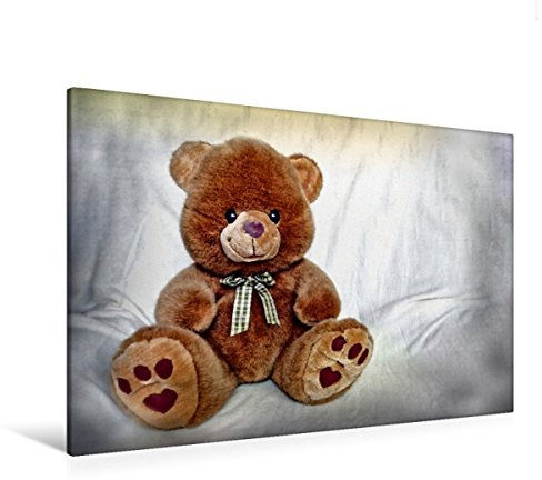 Premium Textil-Leinwand 120 x 80 cm Quer-Format Teddybär | Wandbild, HD-Bild auf Keilrahmen, Fertigbild auf hochwertigem Vlies, Leinwanddruck von Jennifer Chrystal