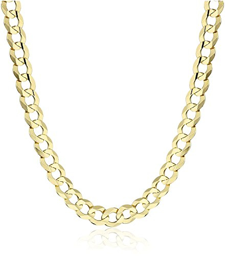 PRINS JEWELS 14 Karat / 585 Gold Panzerkette Gelbgold Unisex Kette - Breite 5.50 mm - Länge wählbar (55)