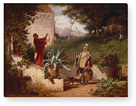 Wandkings Leinwandbilder von Carl Spitzweg - Wähle ein Motiv & Größe: Jugendfreunde - 40 x 30 cm
