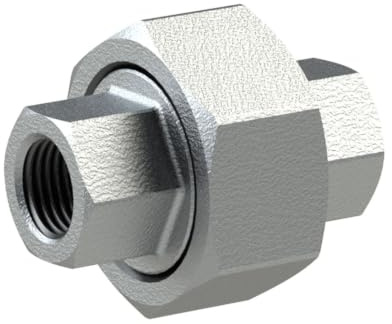 RIEGLER 113179-TFV 340-14 Verschraubung 340, IG/IG, Rp/Rp 1/4, schw. Temperguss feuerverz., 1Stk