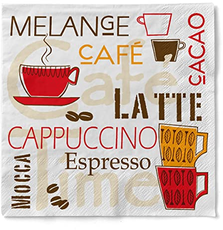 Sovie HOME Tissue-Servietten Café Latte, Perfekt für Ihre Kaffeetafel, saugstark und hochwertig, 33x33cm, 20 Stück