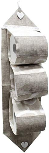 Russo Tessuti Portarotolo Carta Igienica Bagno Cuori Pois Merletto Vari Colori-Variante 8