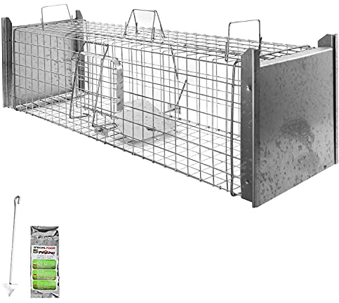 Gabbia Trappola per Animali Talpa Ratto Mouse Topo Nutria 120 x 34 x 34 cm Petigi
