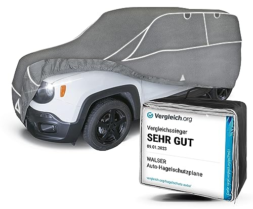 WALSER Premium Bâche de Voiture Anti-grêle Hybrid UV Protect SUV, Récompense Très Bon* Housse Voiture Anti-grêle imperméable et résistant aux UV, Certifié par Le TÜV Autriche* bâche SUV/Van Taille 7
