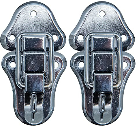 HMF 14986-09 Chiusura a tensione con occhiello per lucchetto | 2 pezzi | 50 x 95 mm | zincato argento