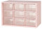 EsLuker.ly Schubladenschrank Plastik 9 Schubladen, Kosmetische Aufbewahrungsbox Klein Schubladenbox Kunststoff Desktop Aufbewahrung Organizer für Kosmetik Schmuck Schreibwaren (Rosa)