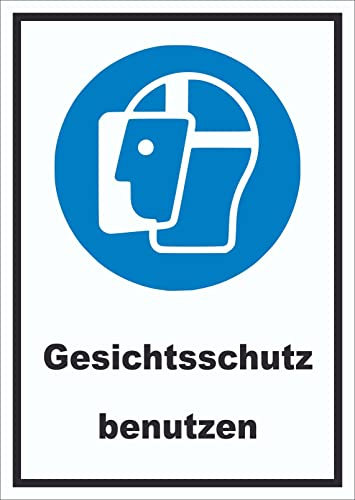 HB-Druck Gesichtsschutz benutzen Schild A6 Rückseite selbstklebend