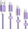 MAIMEITE iPhone Charger Cable, Apple MFi Certified 3Pack 3/6/10ft Fast Charging Cable, USB A Nylon Long Purple Cable for iPhone 14 13 12 11 Pro Max Mini XR XS X 8 7 Plus SE 2020, iPad Air and More