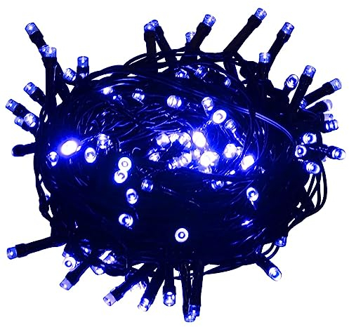 vidaXL LED Lichterkette mit 150 LEDs Beleuchtung Weihnachtsdeko Weihnachtsbeleuchtung Innen Außen Garten Party Deko Weihnachten Blau 15m PVC
