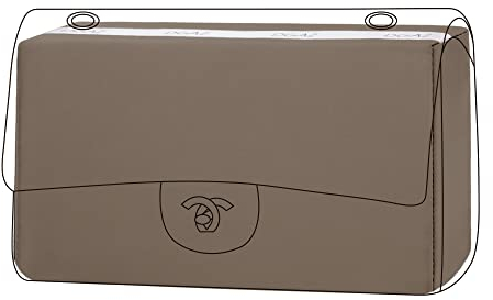 DGAZ Taschenformer Einsatz, Tasche Shaper Einsatz für Chanel Classic Flap, Satin Tascheneinsatz für Damen Handtasche (Etoupe Grey, CF Small)