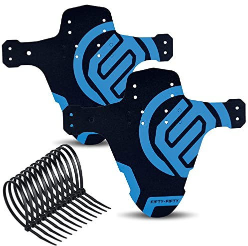 FIFTY-FIFTY Mountain Bike Fender, MTB Mudguard, Front and Rear Compatible | Fits 26, 27.5, 29, Plus Size Bicycle, Easy to Install, Fits Fat Bike Wheel Sizes