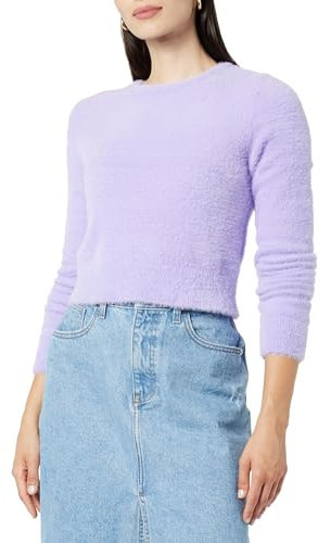 The Drop Cropped-Pullover für Damen, Juliana Fransengarn, Lila (Digital Lavender), XXL