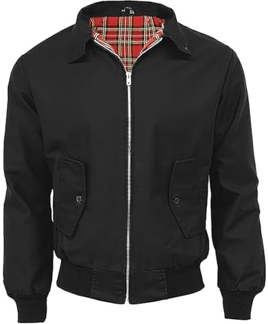 Gal Moda Harrington Jacket men Adults Unisex Ladies Womens Vintage Classic Retro Bomber Tartan
