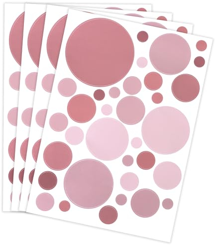 Wandtattoo Punkte fürs Kinderzimmer 140 Wandsticker Set Pastell Farben für Baby Aufkleber zum Kleben Wandaufkleber Sticker Wandfolie Dots Kreise Wandaufkleber Deko