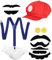 Mario Cosplay-Kostüme Für Kinder,Hut Für Erwachsene,2 gelbe Knöpfe,7 Stück Klebriger Schnurrbart,Weiße Handschuhe,1 Gurt,Cosplay Kostüme Für Männer,Frauen,Geeignet Party Thema,Urlaub Spielen,Halloween