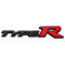AQXYWQLL 3D-Metall-Typ-R-Logo, Frontgrill-Abzeichen, Heckkoffer-Emblem-Aufkleber, kompatibel mit Civic Typer CRV HRV Accord Fit Autozubehör(Color:Sticker Black Red 2)