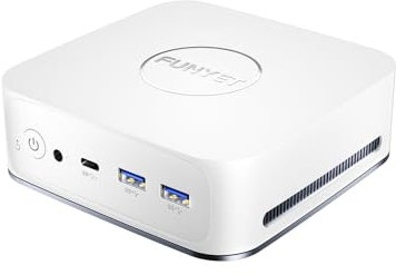FUNYET Mini PC de Bureau avec Alder Lake 12e génération (jusqu'à 3,4 GHz), Windows 11 Pro, 16 Go de RAM DDR4, 512 Go de SSD, Prend en Charge Les écrans 4K(Blanc)
