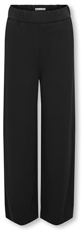 Kids ONLY Mädchen Kogpoptrash Life Wide Pant PNT Noos Hose, Schwarz, 122 EU